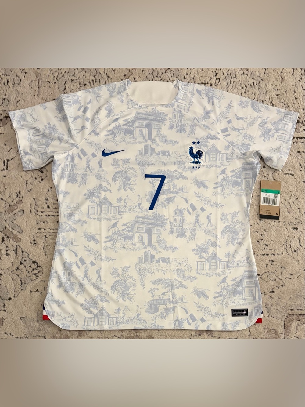 Nike Authentic France National Team Griezmann #7 DN0763-100 Jersey Women’s Sz XL